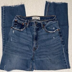 Abercrombie & Fitch Distressed High Rise Denim Jeans